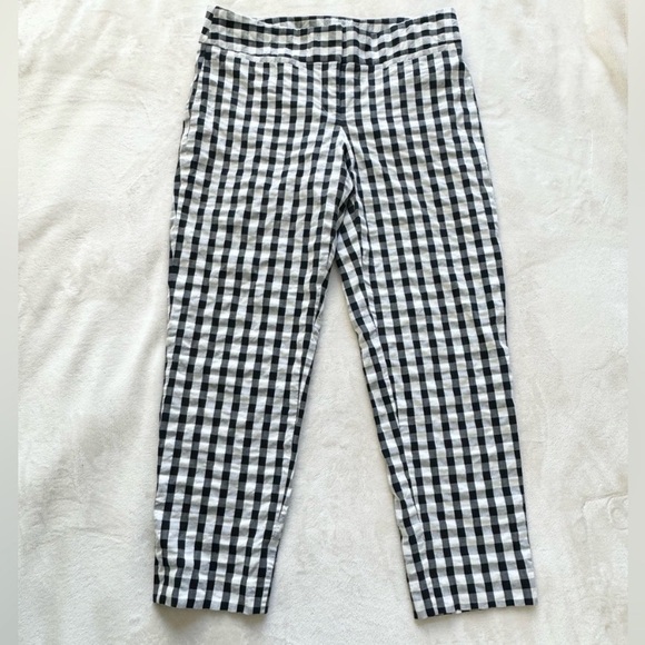Ann Taylor LOFT Black & White Gingham Checkered Pants - Picture 3 of 5